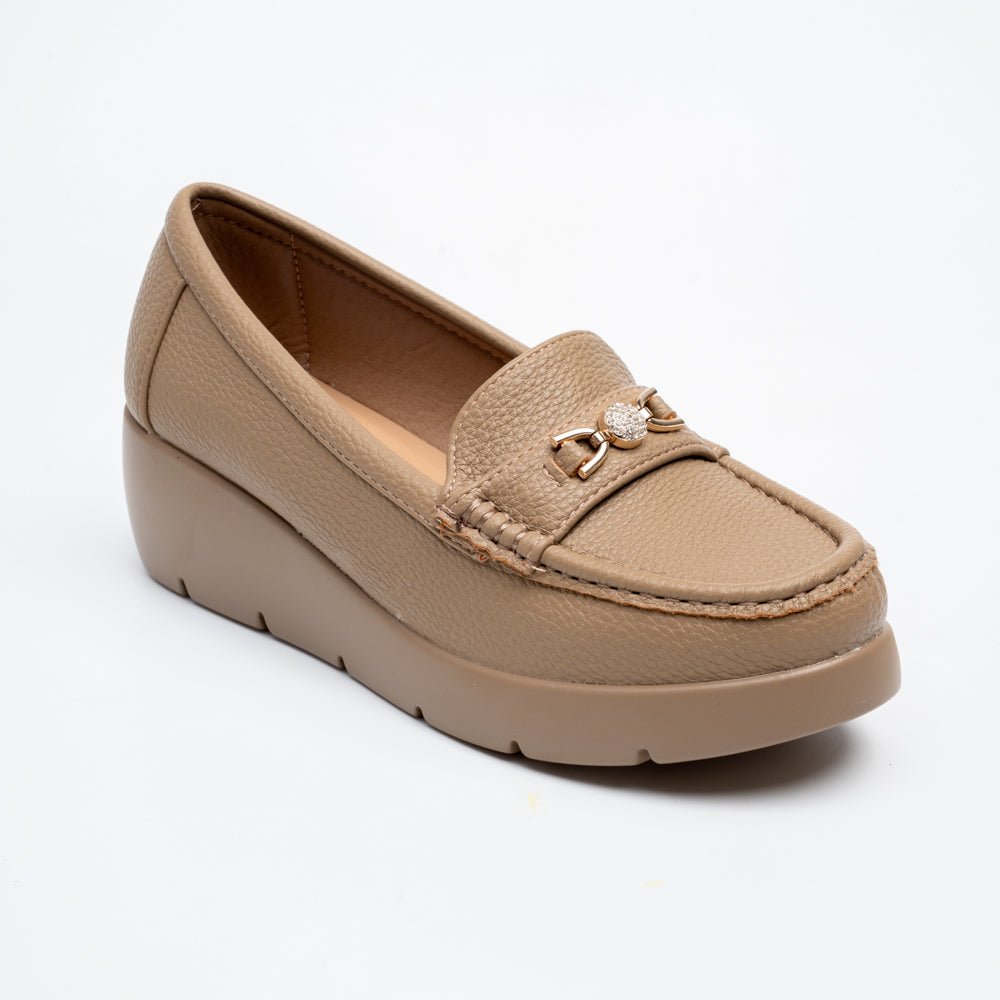 Arden Luxe Chain Loafers - Khaki - view 2