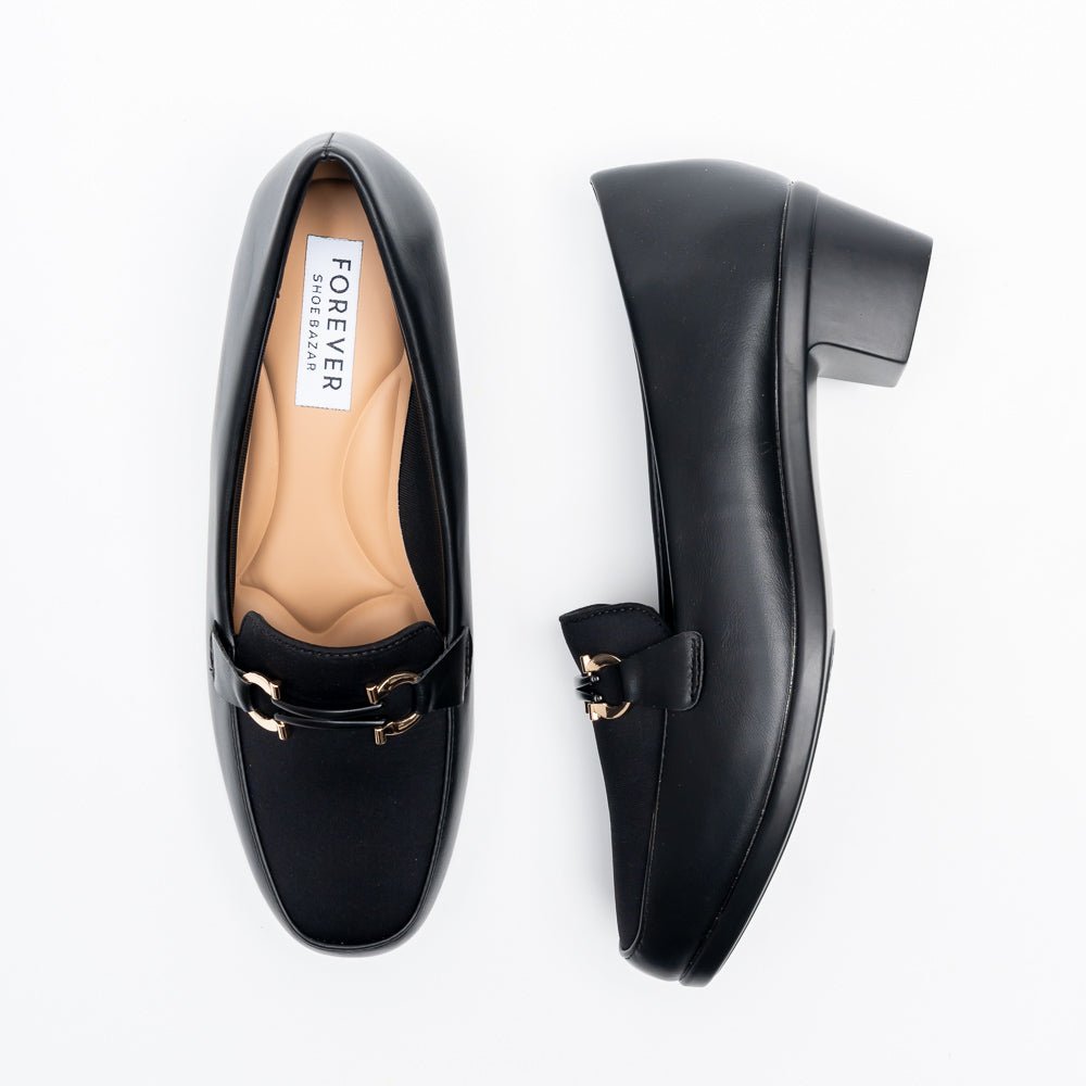 Montara Horsebit Loafer Heels - Black - view 3