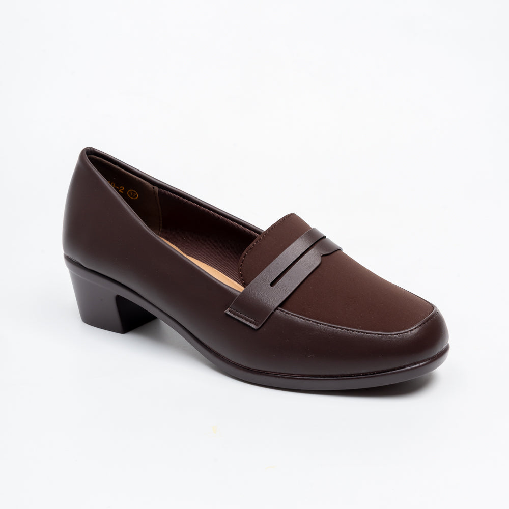 Torvina Office Penny Loafer Heels - Coffee - view 2