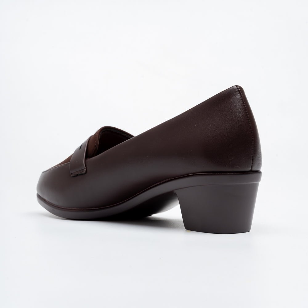 Torvina Office Penny Loafer Heels - Coffee - view 5
