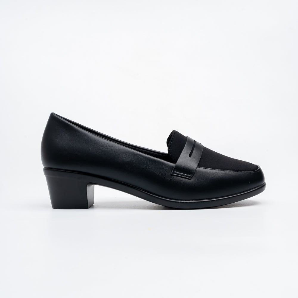 Torvina Office Penny Loafer Heels - Black
