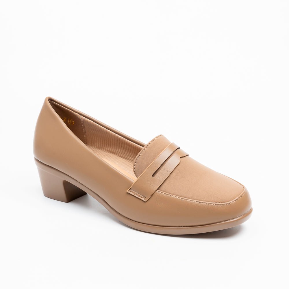 Torvina Office Penny Loafer Heels - Khaki - view 2