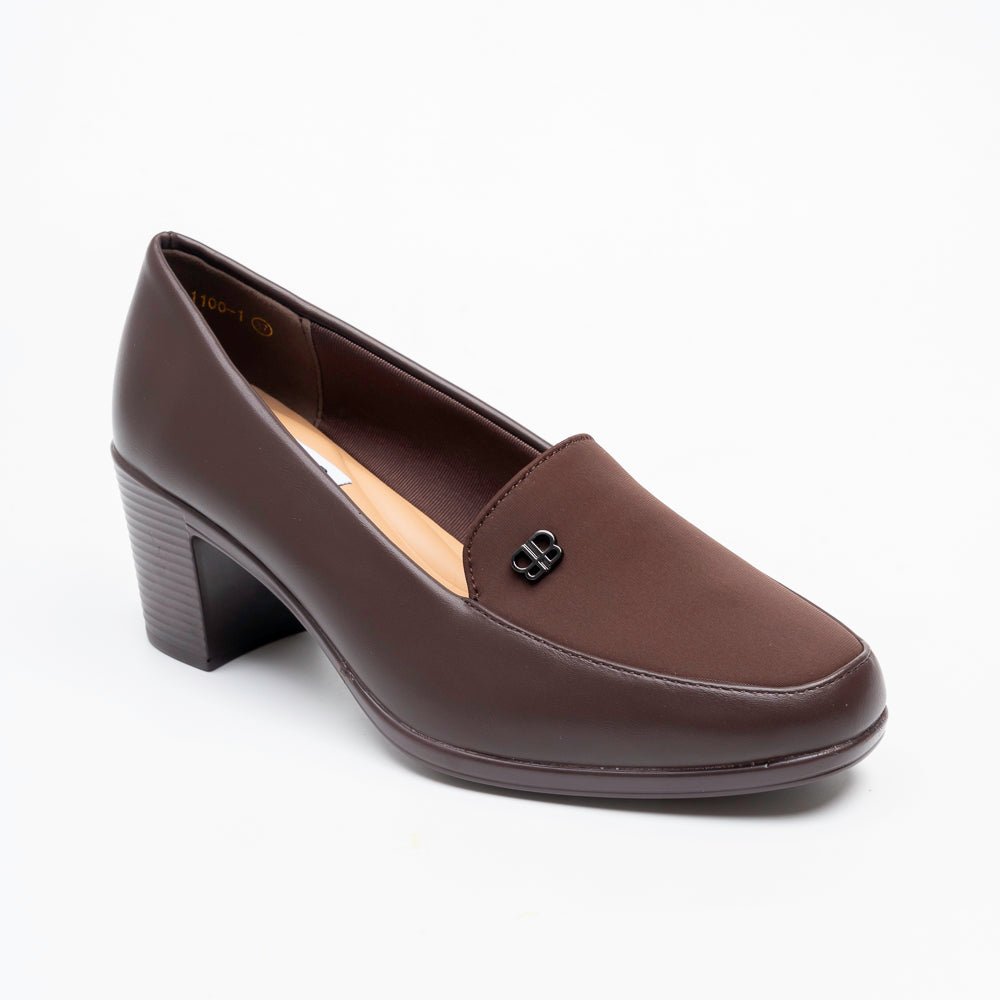 Orvella Classic Office Pumps - Coffee - view 2