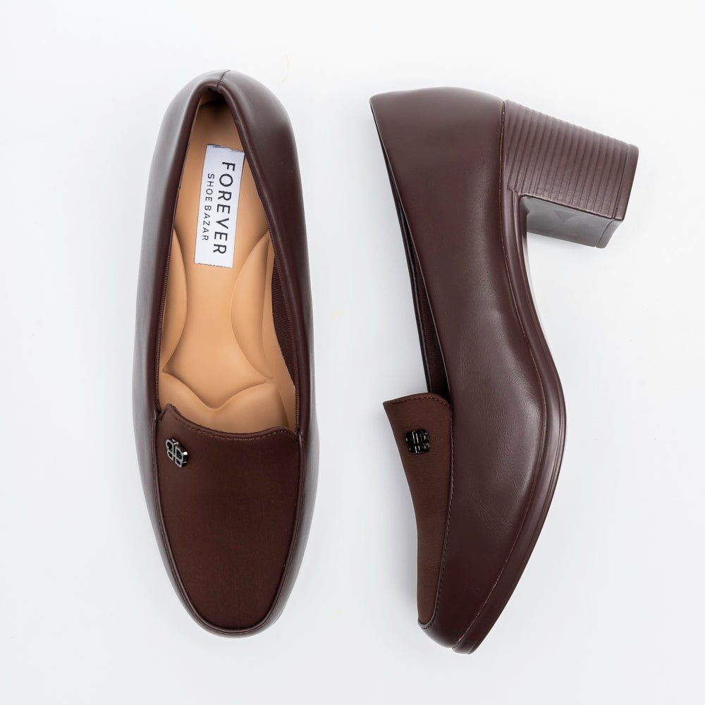 Orvella Classic Office Pumps - Coffee - view 4