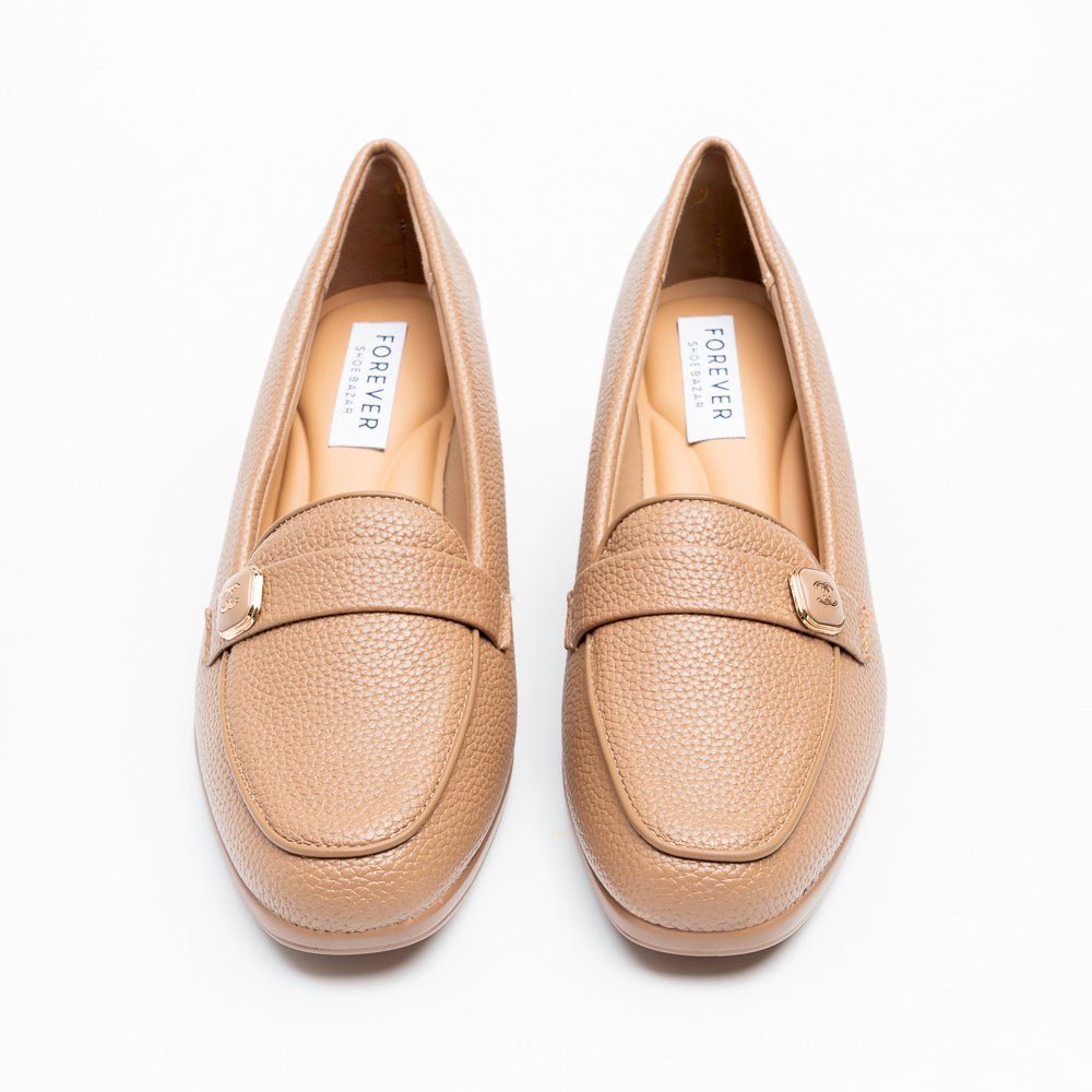 Cavina Strap Loafer Heels - Khaki - view 3