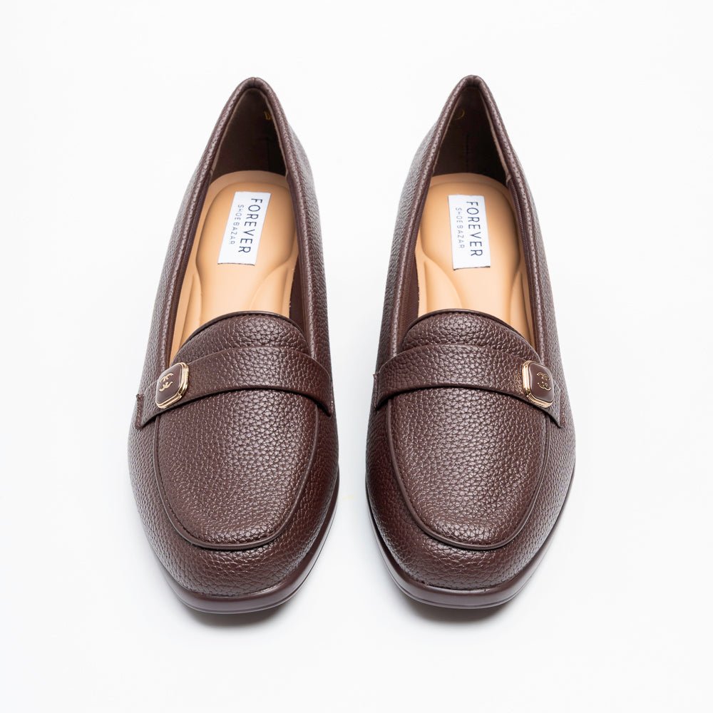 Cavina Strap Loafer Heels - Coffee - view 3