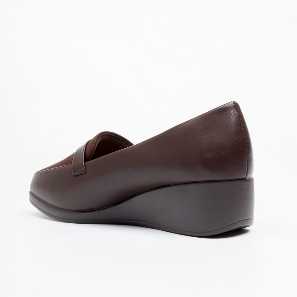 Arlena Comfort Wedge Loafers - Coffee - view 5