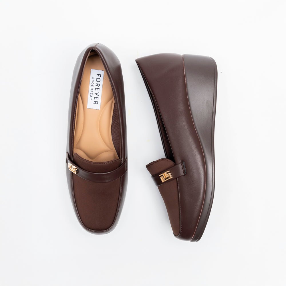 Arlena Comfort Wedge Loafers - Coffee - view 4
