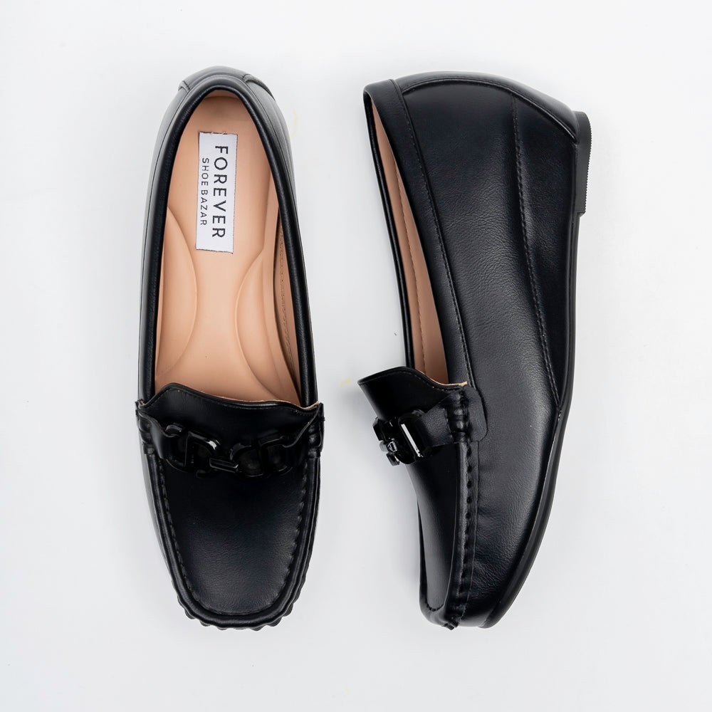 Elvora Chain Comfort Loafers - Black - view 4