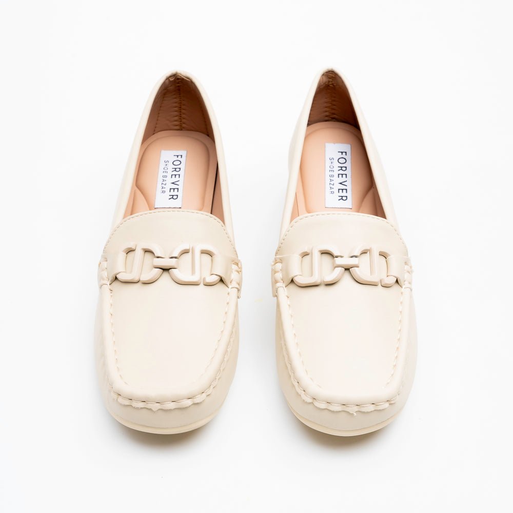 Elvora Chain Comfort Loafers - Beige - view 3