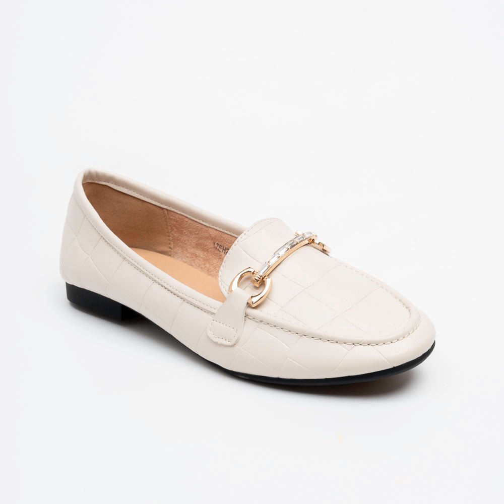 Bellagio Croc Bit Loafers - Beige - view 3