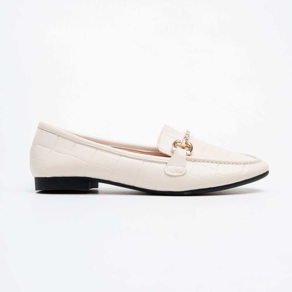 Bellagio Croc Bit Loafers - Beige - view 2