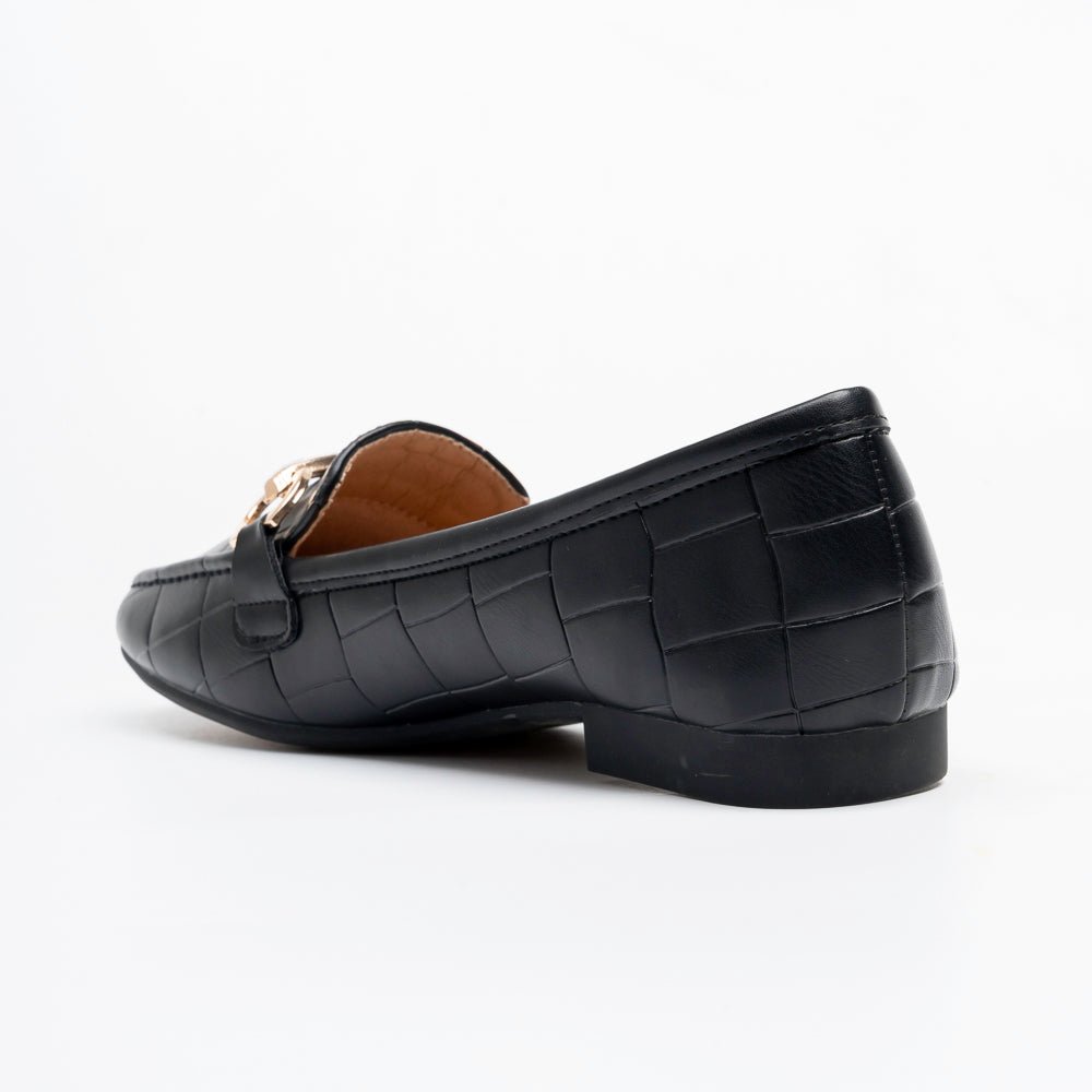 Bellagio Croc Bit Loafers - Black - view 6