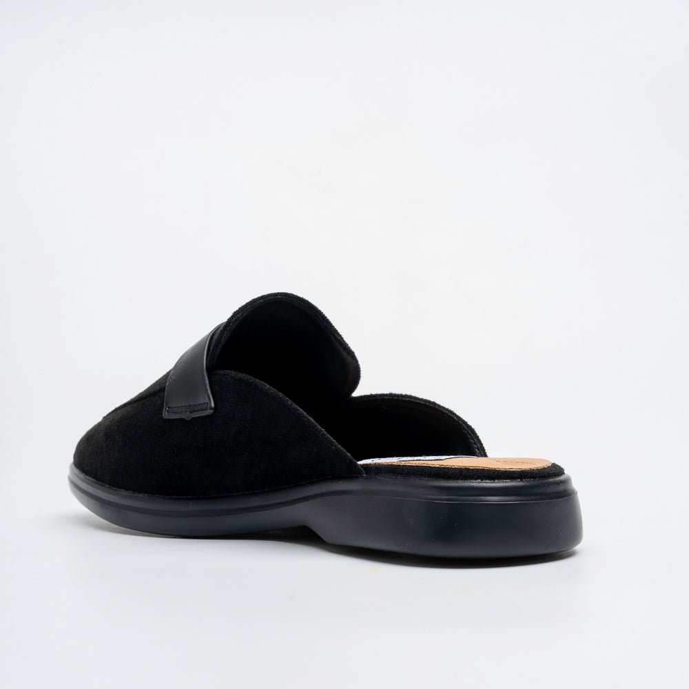 Santino Suede Mule Loafers - Black - view 4