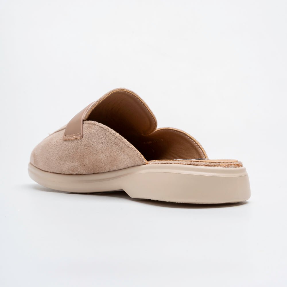 Santino Suede Mule Loafers - Khaki - view 5