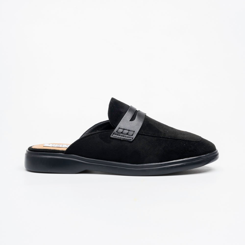 Astor Penny Mule Loafers - Black