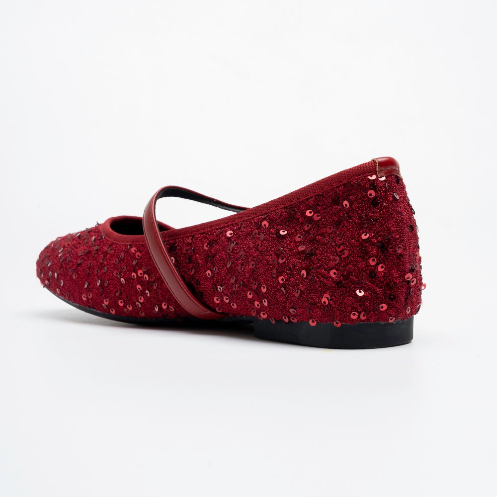 Scarlet Spark Mary Jane Flats - Maroon - view 5