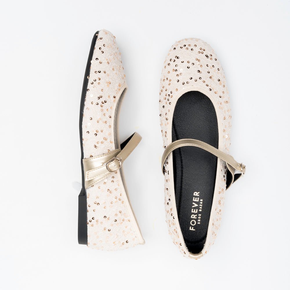 Scarlet Spark Mary Jane Flats - Gold - view 4