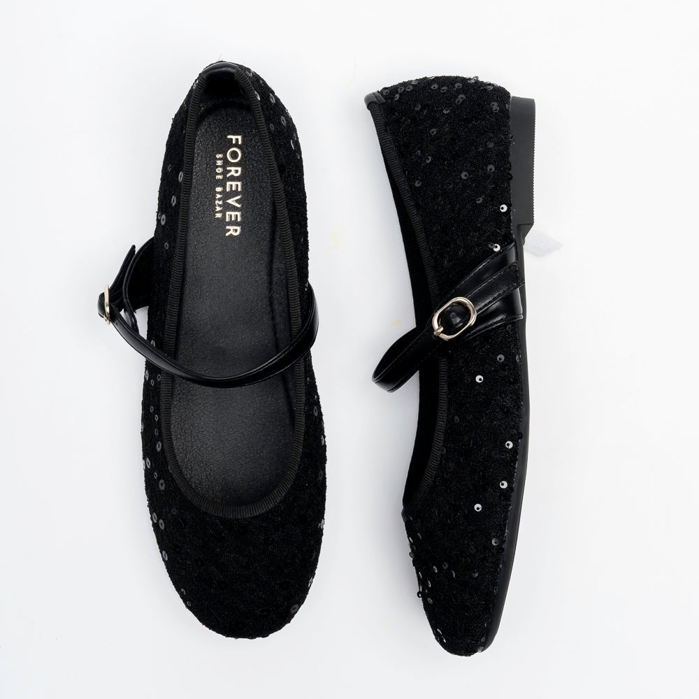 Scarlet Spark Mary Jane Flats - Black - view 4
