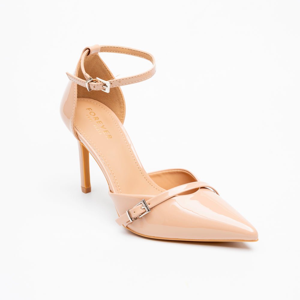 D'Orsay Ankle Strap Stiletto Heels - Khaki - view 2