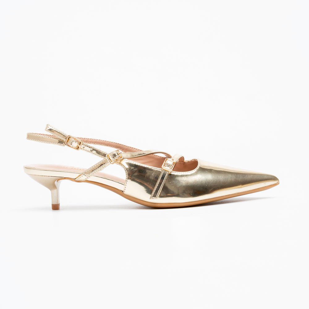 Aurum Criss Royale - Gold Casual Slingback - view 2