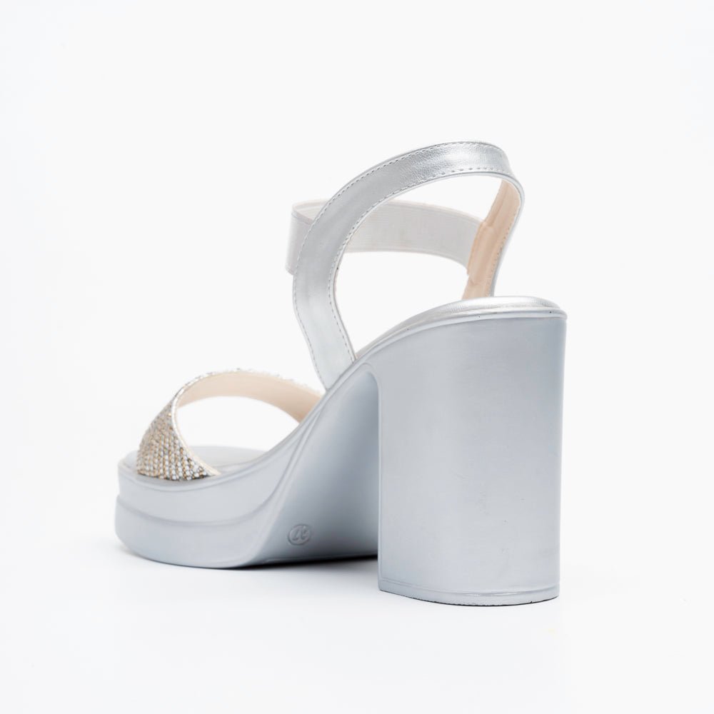 Vespera Glam Platform Sandals - Silver - view 5