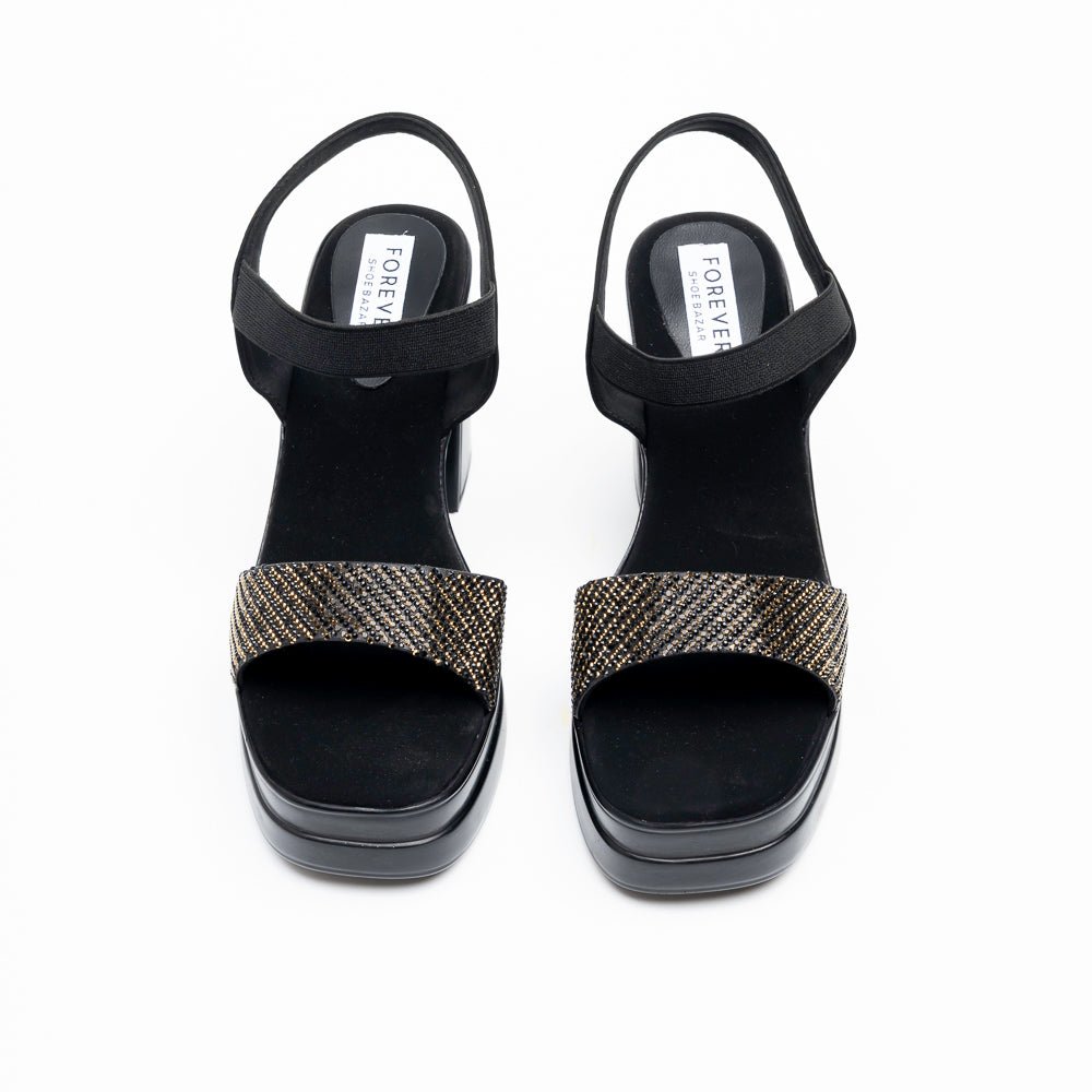 Vespera Glam Platform Sandals - Black - view 3