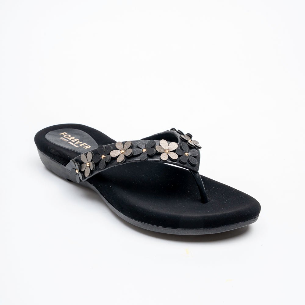 Daisy Bloom Luxe - Black Flats - view 2