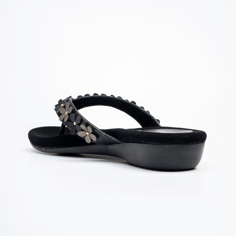 Daisy Bloom Luxe - Black Flats - view 5