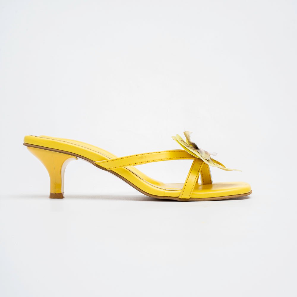 Exotic Flora - Yellow Kitten Heels - view 2