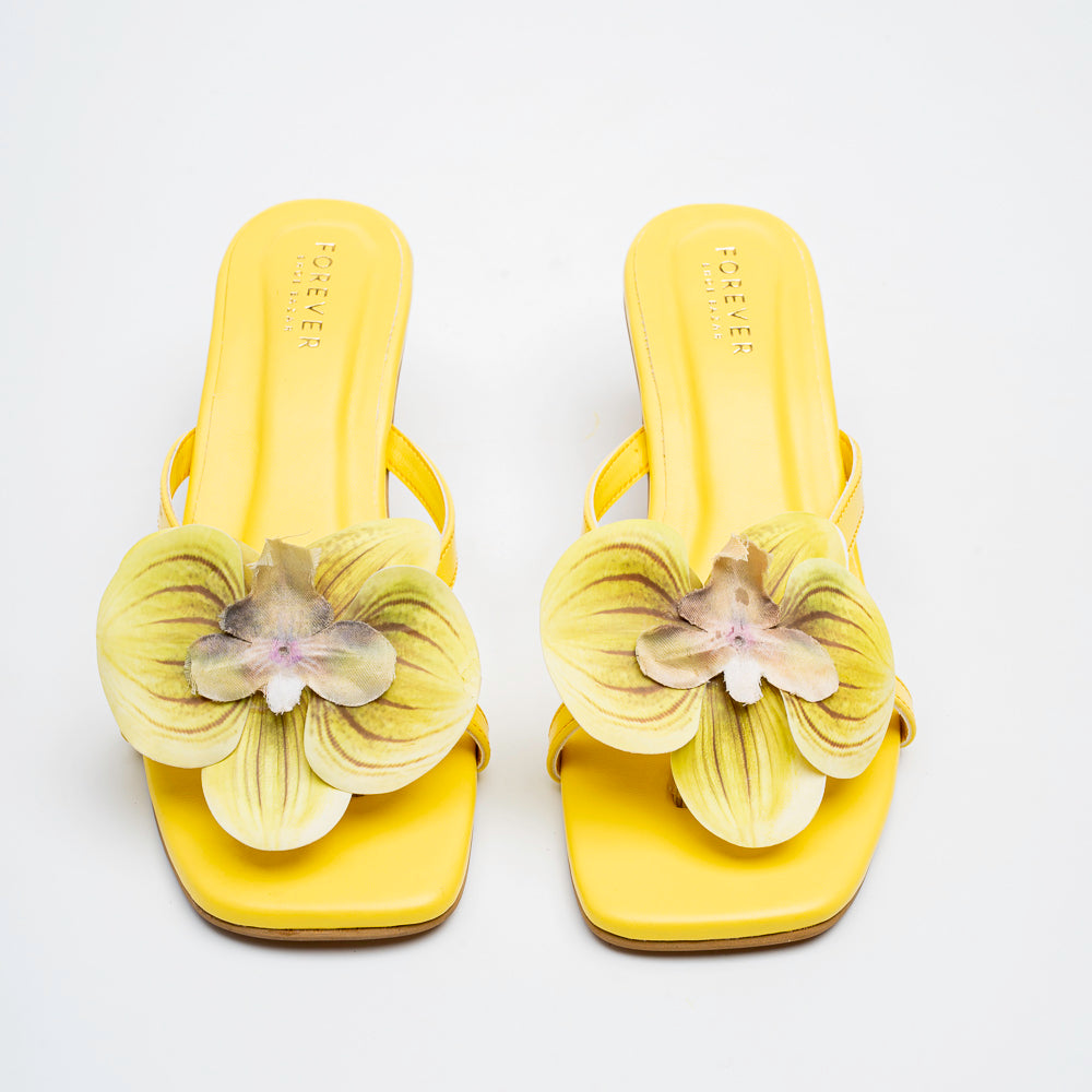 Exotic Flora - Yellow Kitten Heels - view 3