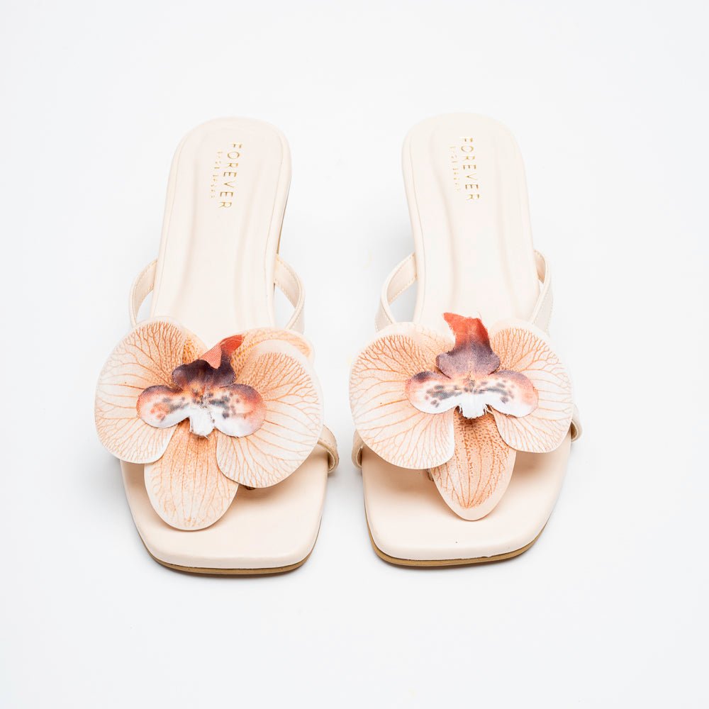 Exotic Flora - Beige Kitten Heels - view 3