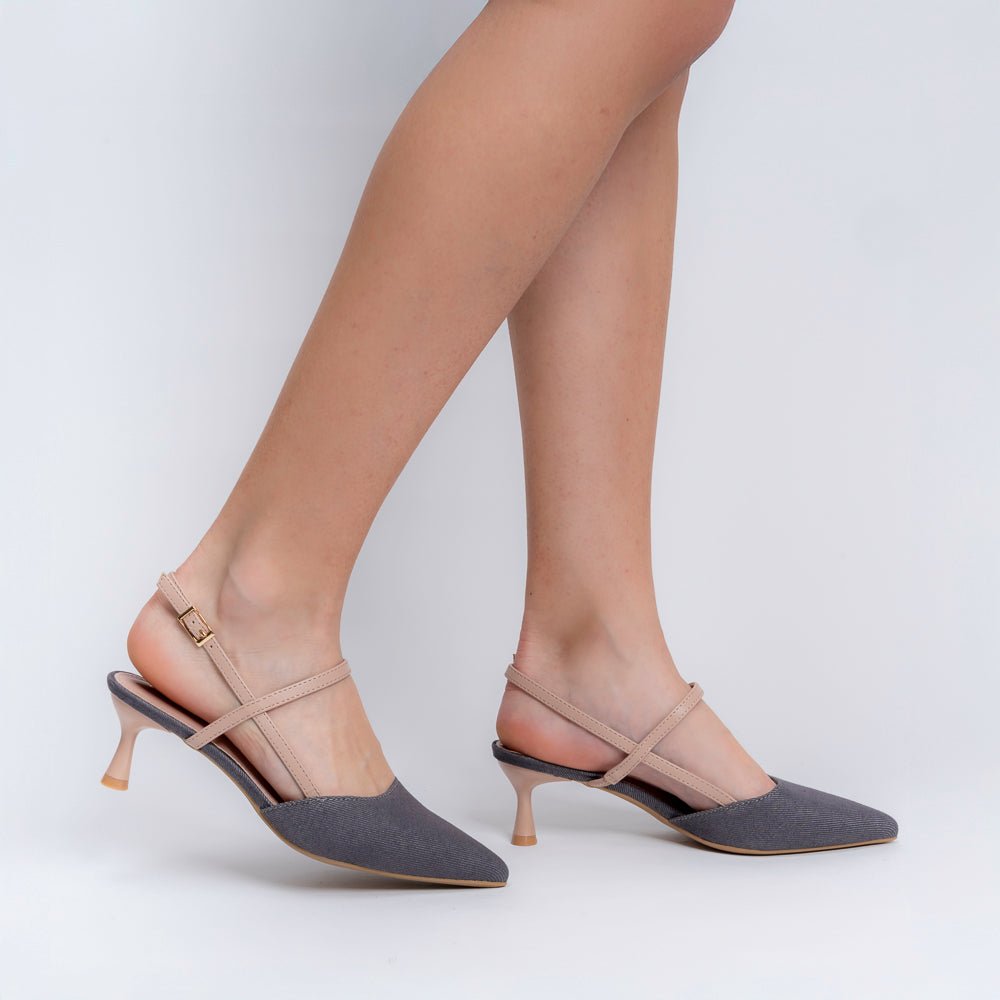 The Denim Stiletto - Grey Casual Heels