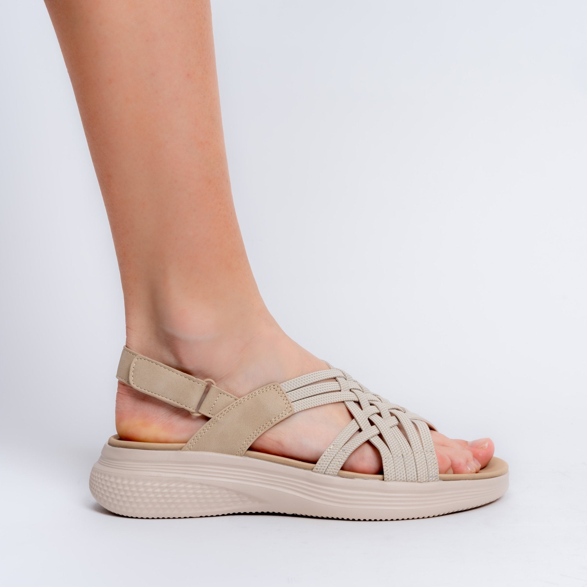 The Breezy Baddie - Beige Flats — view 5