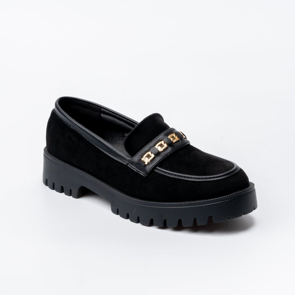 Chic Black Suede Loafers - view 2