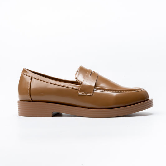 Penny Patent - Khaki Loafers