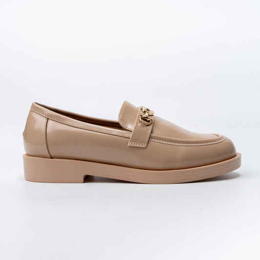 Urban Gloss - Beige Patent Loafers