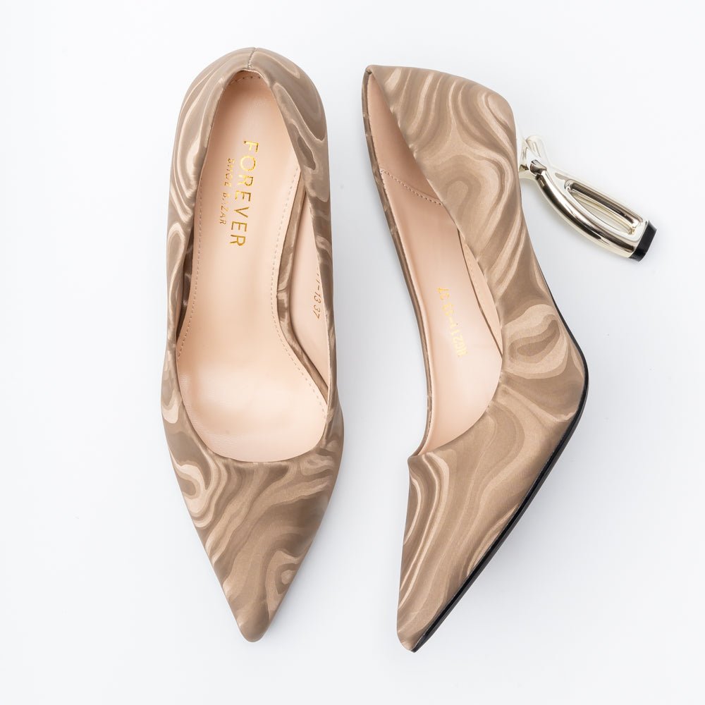 Not Your Usual - Brown Partywear Heels - - view 4