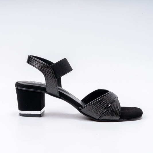 Ivory Luxe - Black Block Sandals