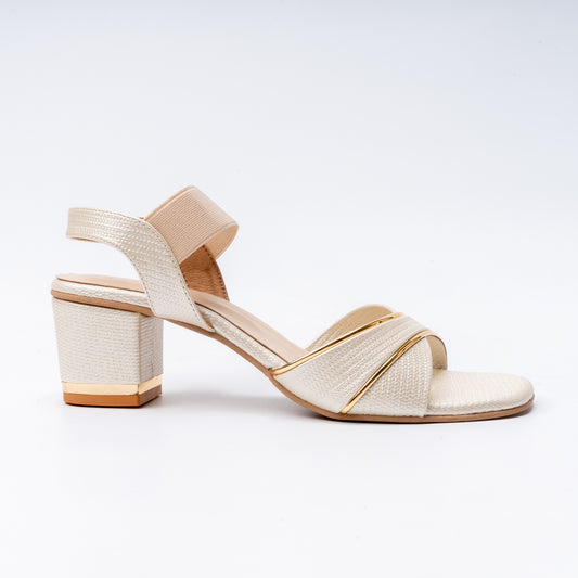 Ivory Luxe - Gold Block Sandals
