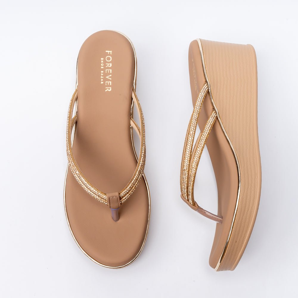 Gleam Wedge - Beige Platform Heels - view 5