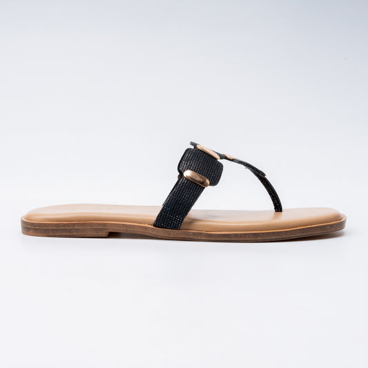 Radiant Step Slides - Black Flats