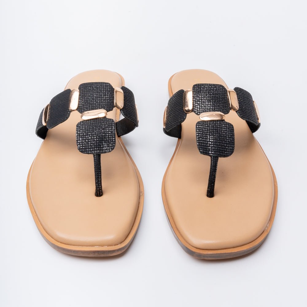 Radiant Step Slides - Black Flats - view 4