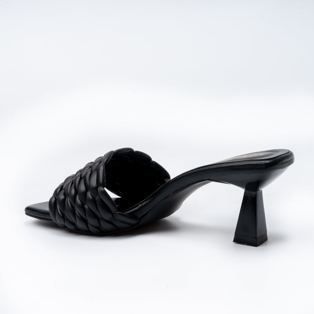 Elara Braided - Black Casual Heels - view 4