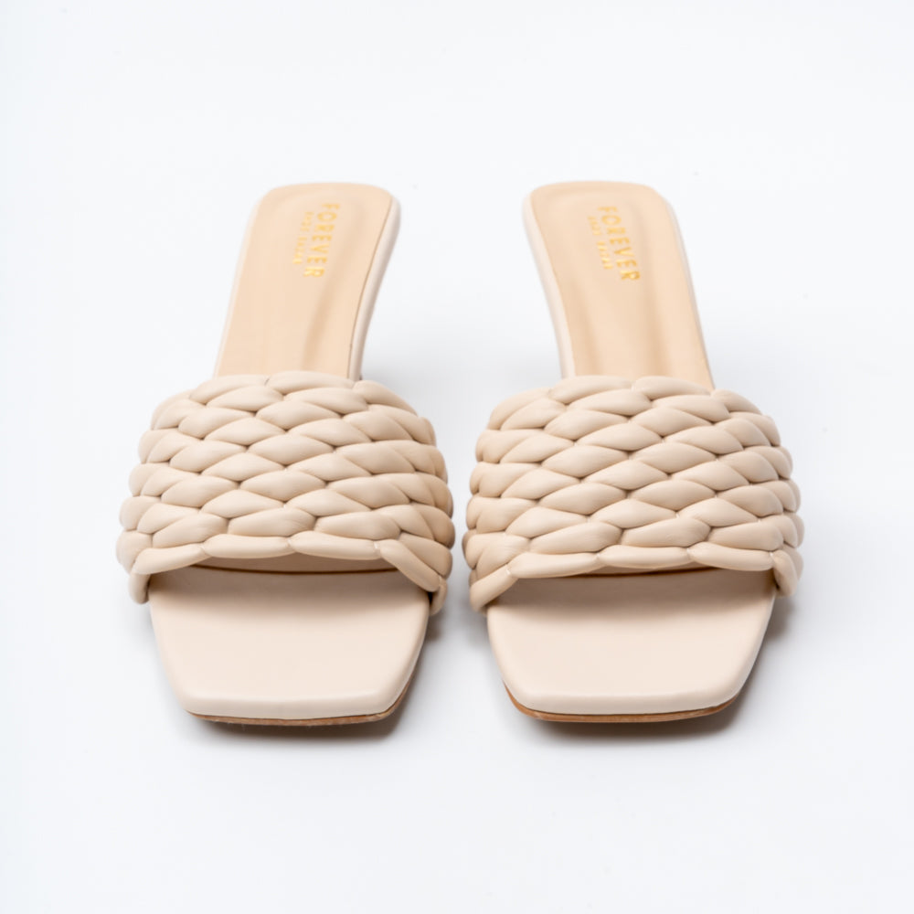 Elara Braided - Cream Casual Heels - view 5