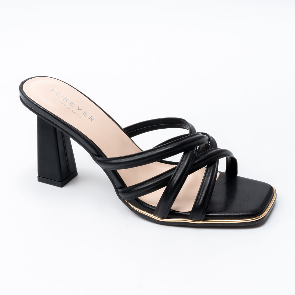 Midnight Strata - Black Casual Heels - view 3