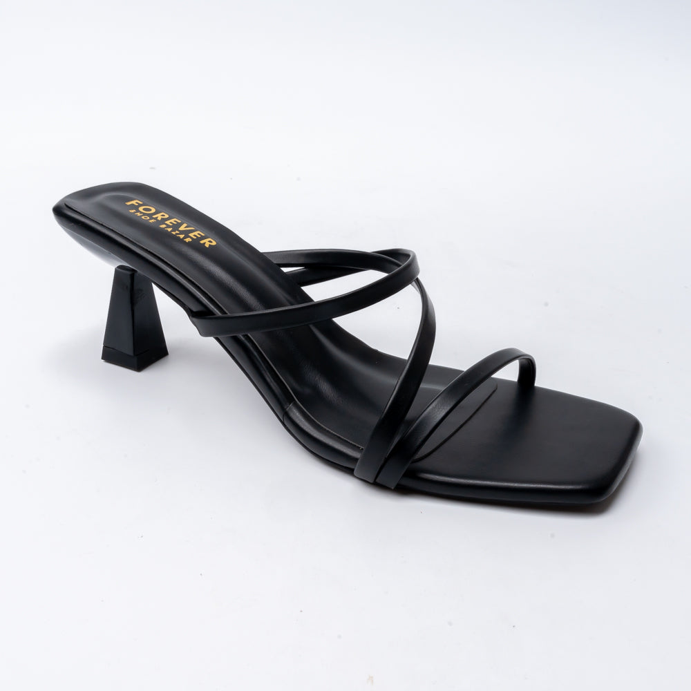 Strappy - Black Kitten Heel - view 7