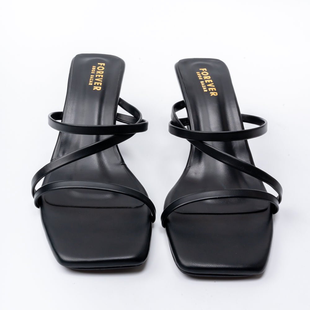Strappy - Black Kitten Heel - view 5