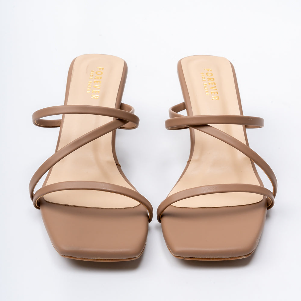 Strappy - Beige Kitten Heel - view 5