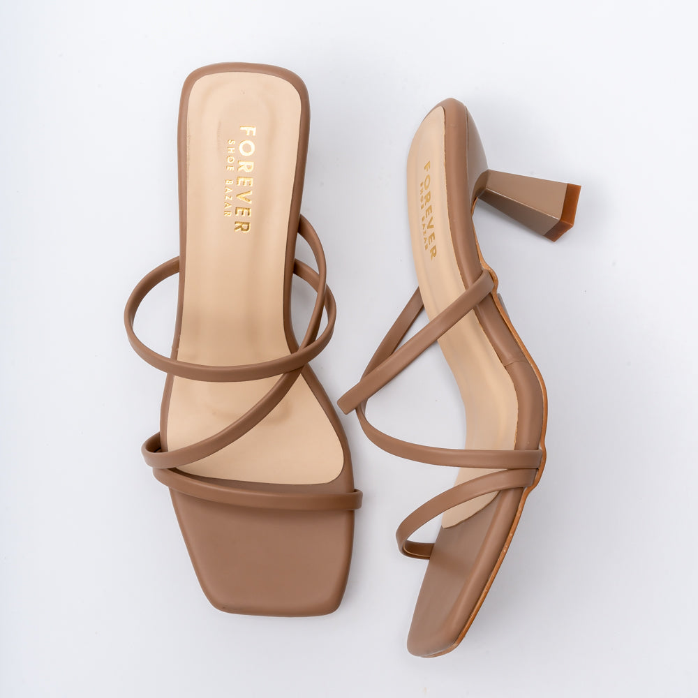 Strappy - Beige Kitten Heel - view 6